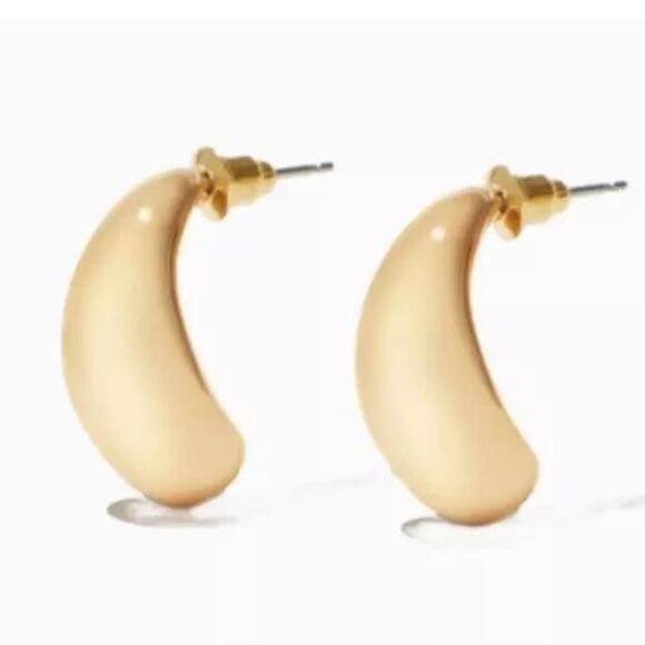 8 Other Reasons 18kt Gold Plated Half Moon Post Back Earrings Set - Picture 6 of 6